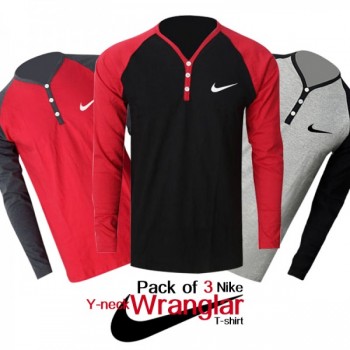 Pack of 3 Nike Y-Neck Wrangler T-Shirts
