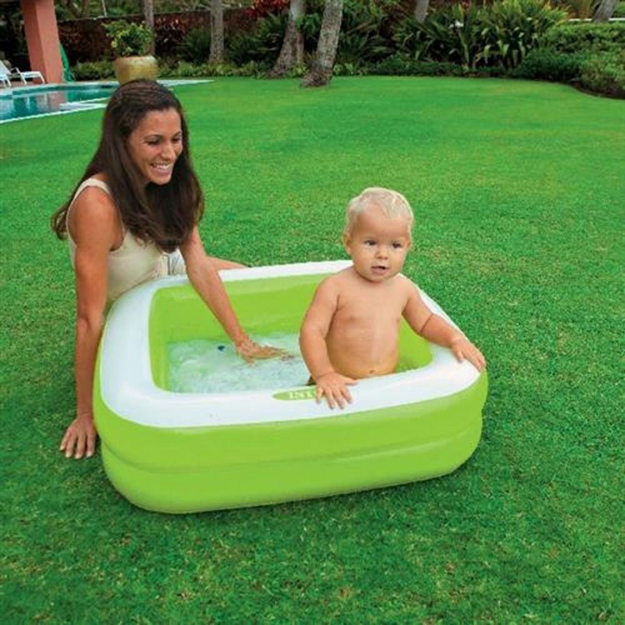 Intex Square Baby Pool with Air Filling Machine