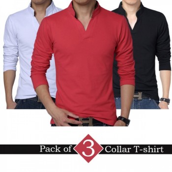 Pack of 3 Collar T-shirt