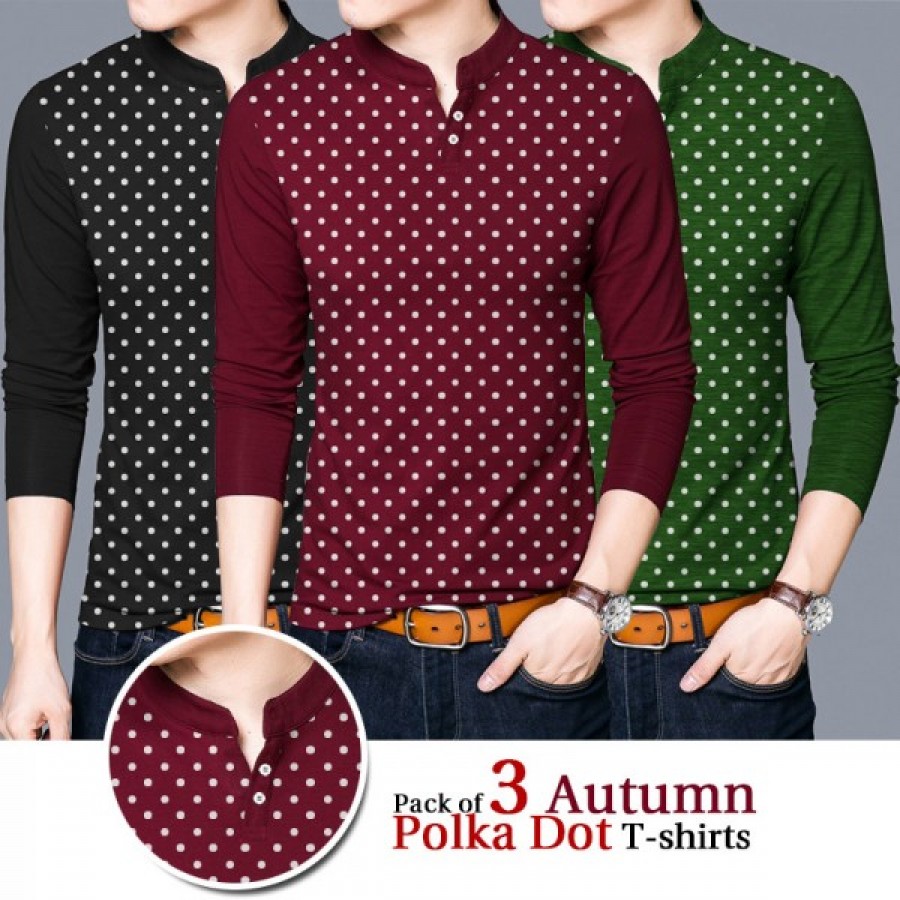 Pack of 3 | Stylish Polka Dots T-Shirts