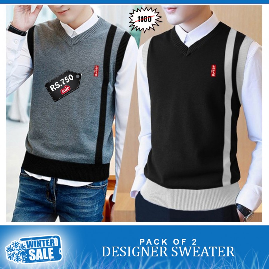 Pack of 2 Designer Sweaters - Winter Sale 