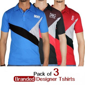 Pack of 3 Branded Designer T-shirts