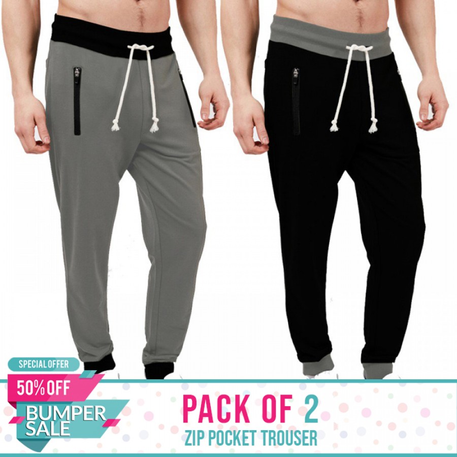 Pack of 2 ( Zip Pocket Trouser) - BUMPER DISCOUNT  SALE