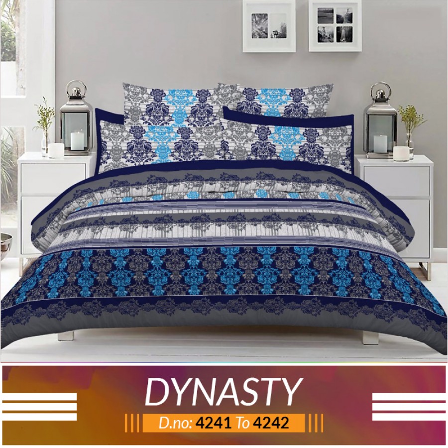 3 piece King Size Bed sheet  ( D.no:4241 to 4242)