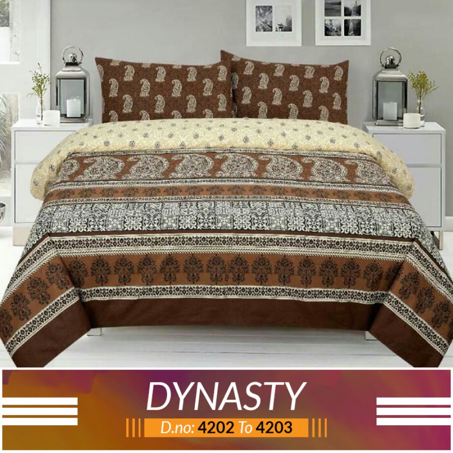 3 piece King Size Bed sheet  ( D.no:4202 to 4203)
