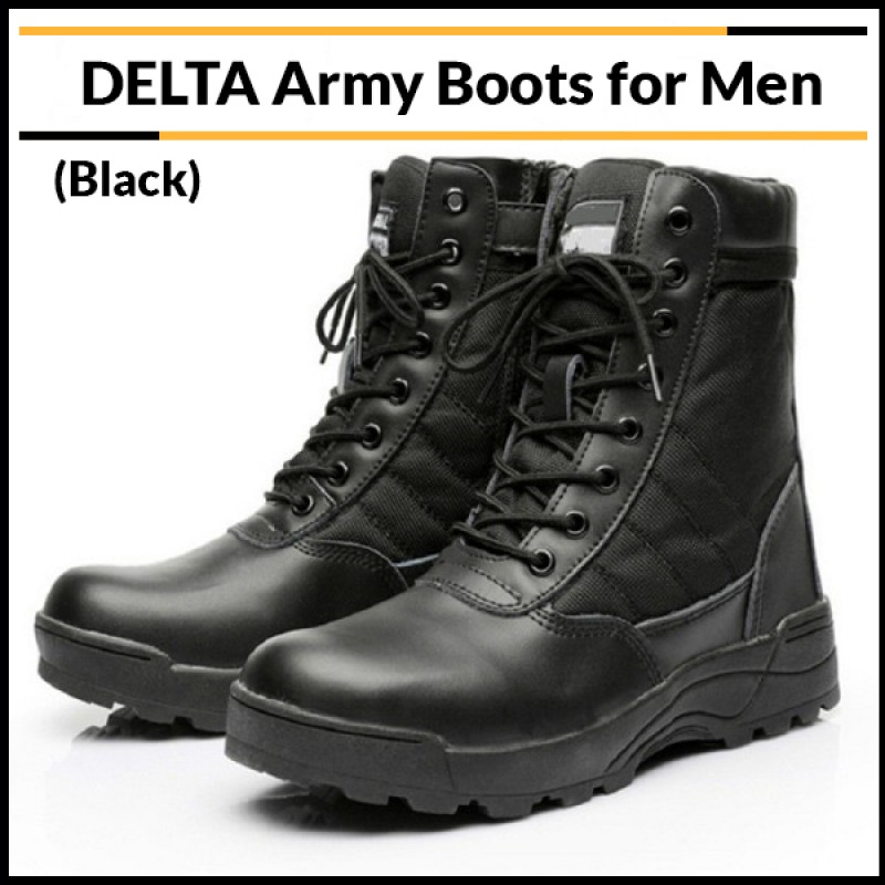 DELTA Army Boots for Men (Black)