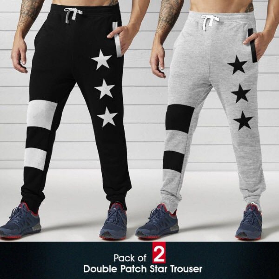 Pack of 2 ( Double Patch Star  Trousers)