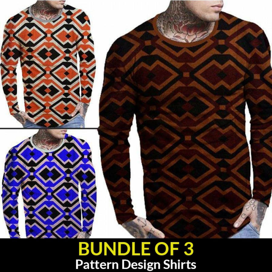 Bundle Of 3 (Pattern Design Shirts )