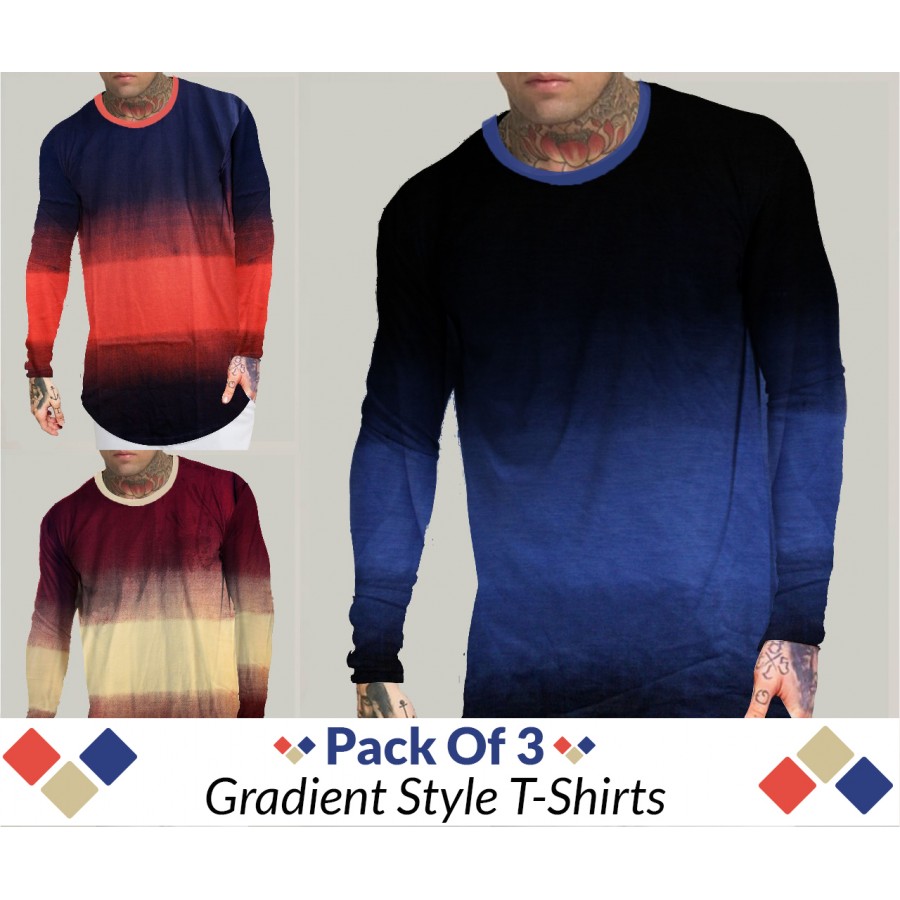 Pack Of 3 ( Gradient Style T- shirt)