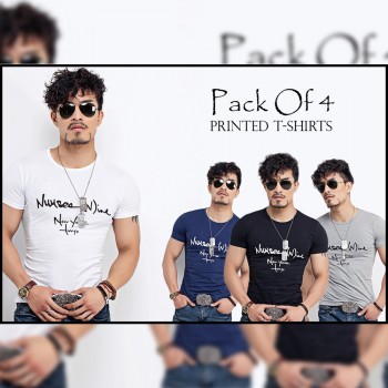 Pack Of 4 ( PrintedT-shirt)