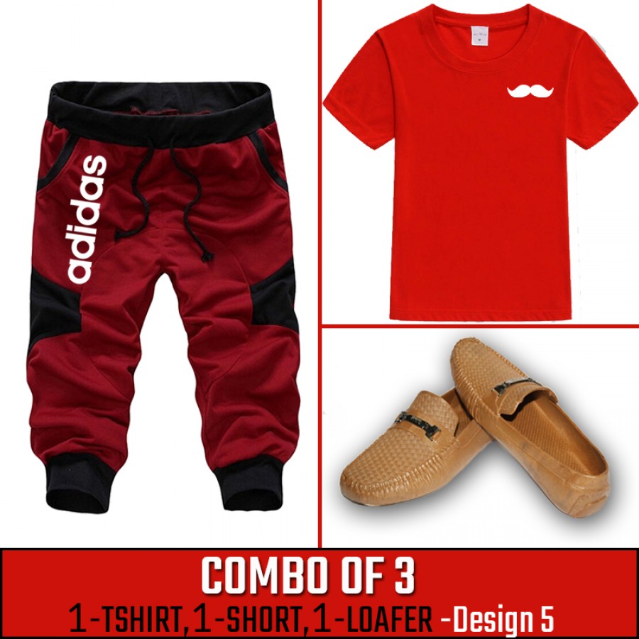 Combo of 3 ( 1 Shirt , 1 Watch , 1 Loafer ) ( Design-5) 