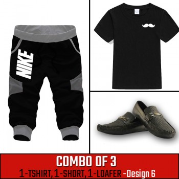 Combo of 3 ( 1 Shirt , 1 Watch , 1 Loafer ) ( Design-6) 