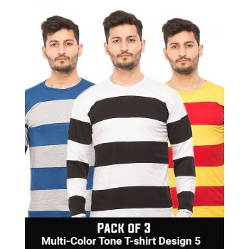 Pack Of 3 ( Multi Color Tone T-Shirts)