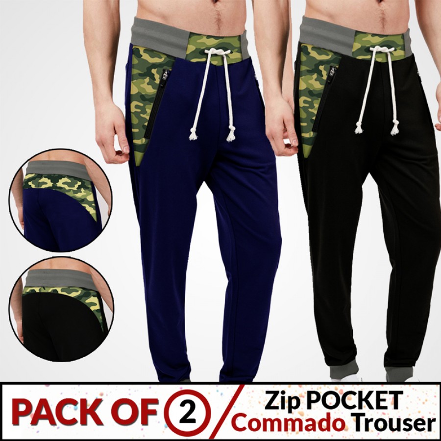 Pack Of 2 Zip Pocket Commando Trouser
