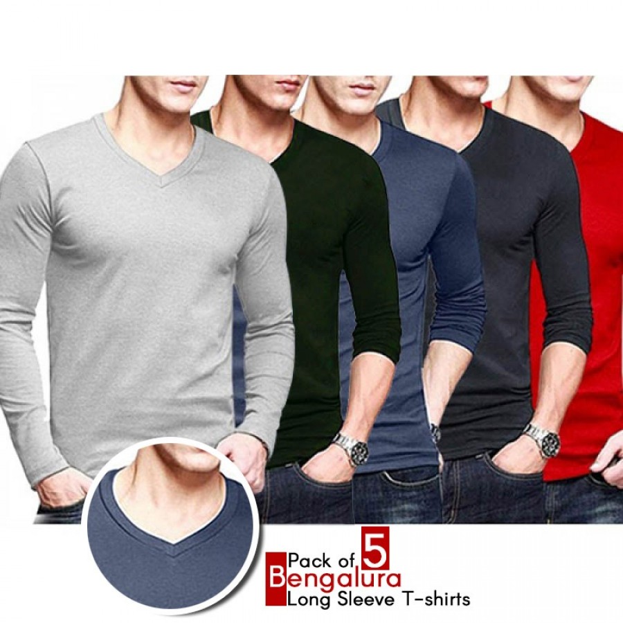Pack Of 5 Bengalura Long Sleeve T-shirts