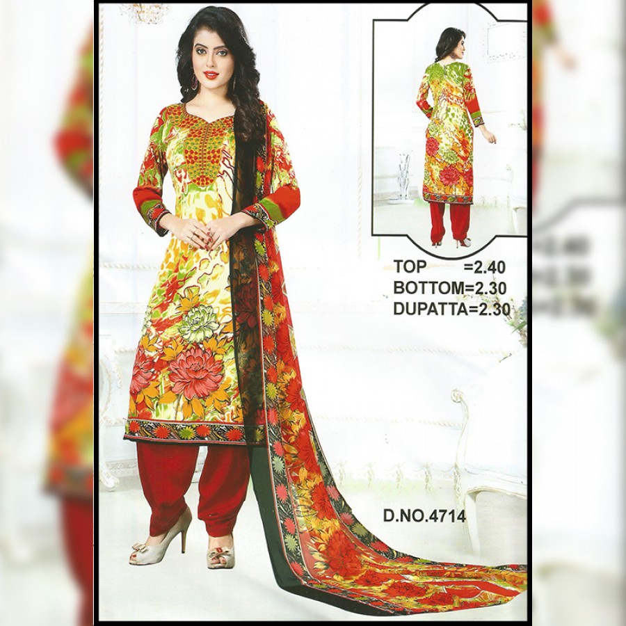 Unstitched Indian Ladies Suit (D.No 4714)