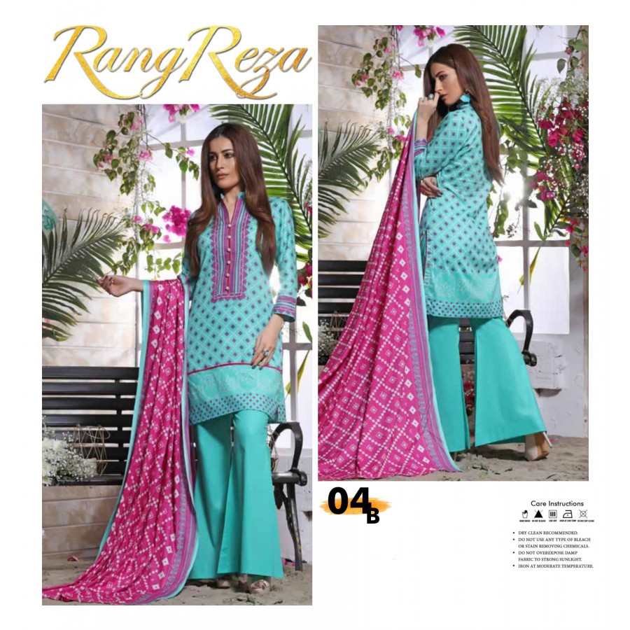 Rangreza Classic Lawn Printed Suit 2018 ( 04 B )