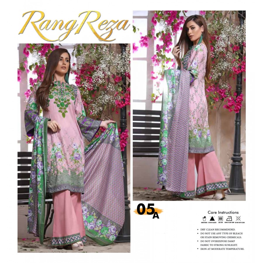 Rangreza Classic Lawn Printed Suit 2018 ( 05 A )