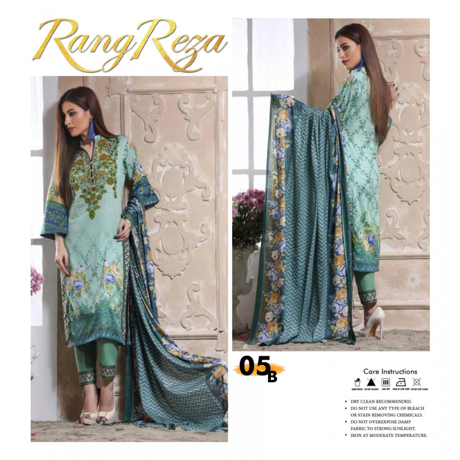 Rangreza Classic Lawn Printed Suit 2018 ( 05 B )