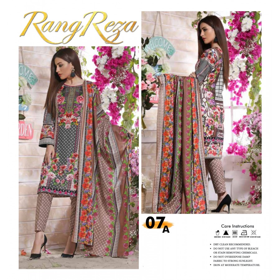 Rangreza Classic Lawn Printed Suit 2018 ( 07 A )