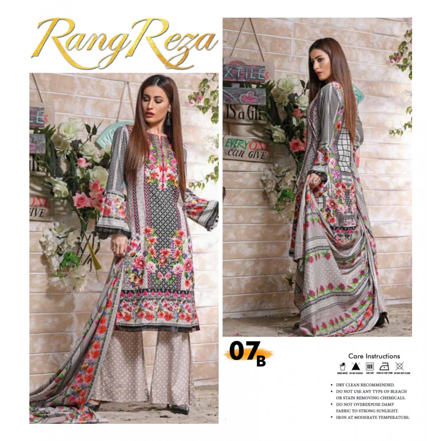 Rangreza Classic Lawn Printed Suit 2018 ( 07 B )