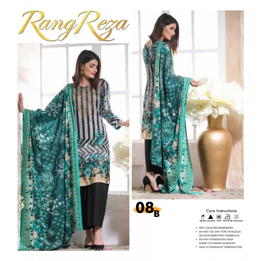 Rangreza Classic Lawn Printed Suit 2018 ( 08 B )
