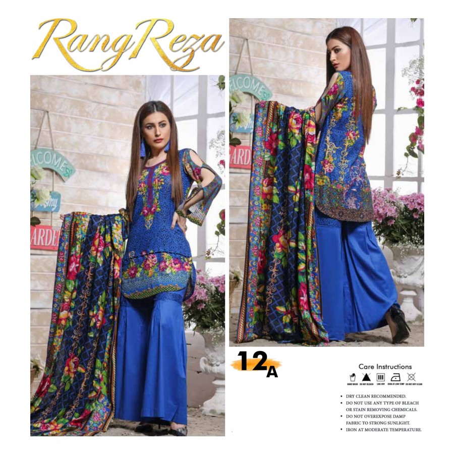 Rangreza Classic Lawn Printed Suit 2018 ( 12 A )