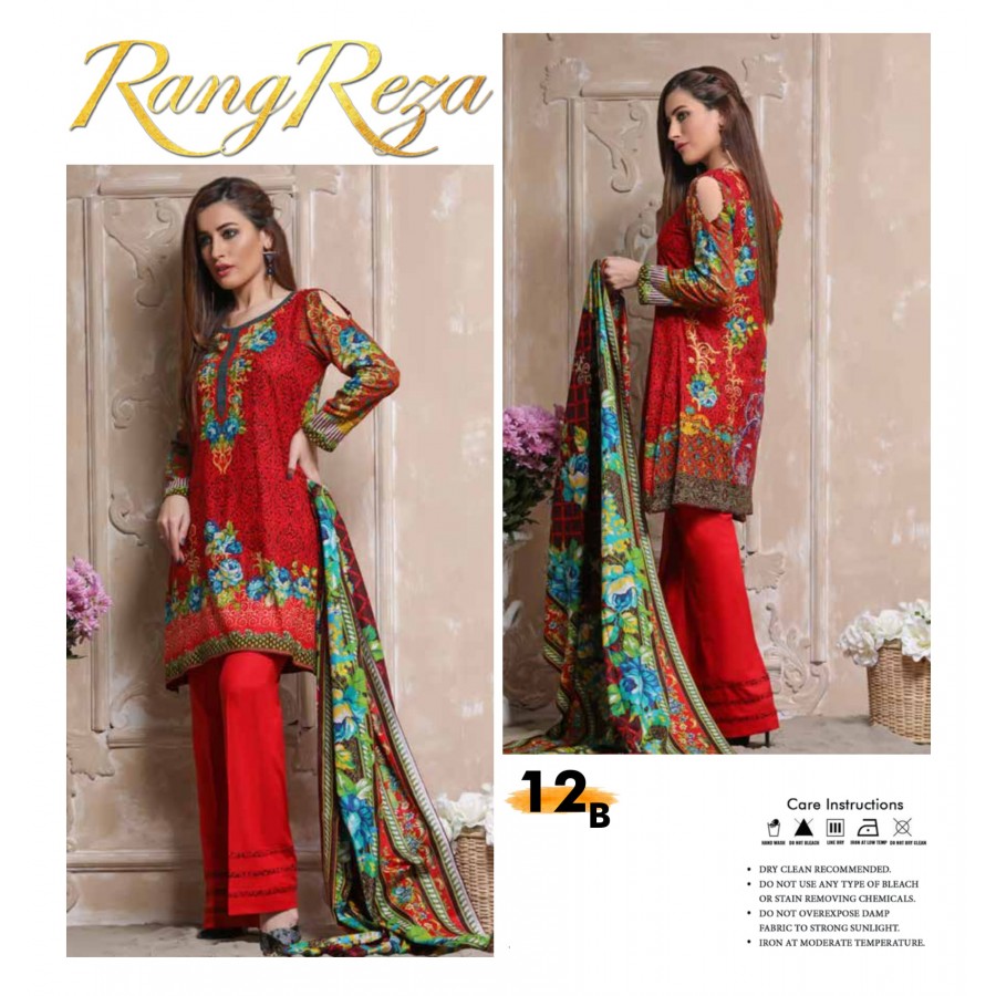 Rangreza Classic Lawn Printed Suit 2018 ( 12 B )