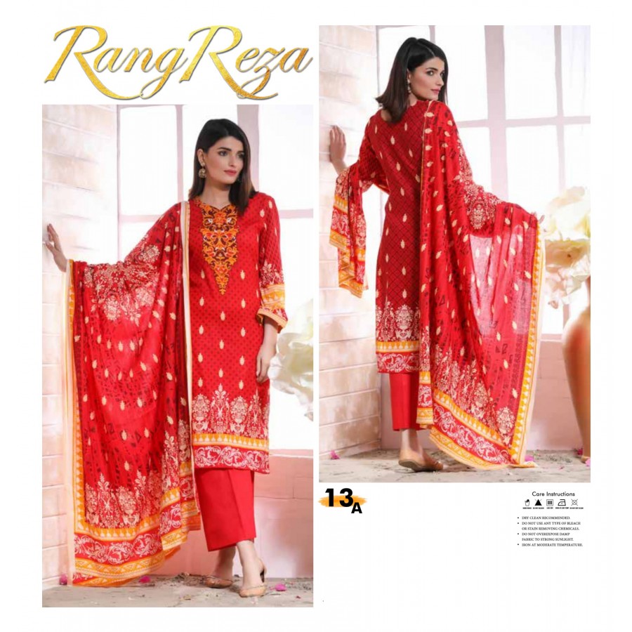 Rangreza Classic Lawn Printed Suit 2018 ( 13 A )