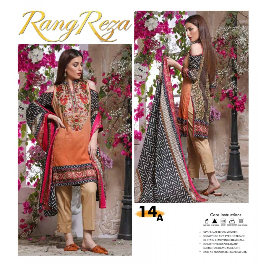Rangreza Classic Lawn Printed Suit 2018 ( 14 A )