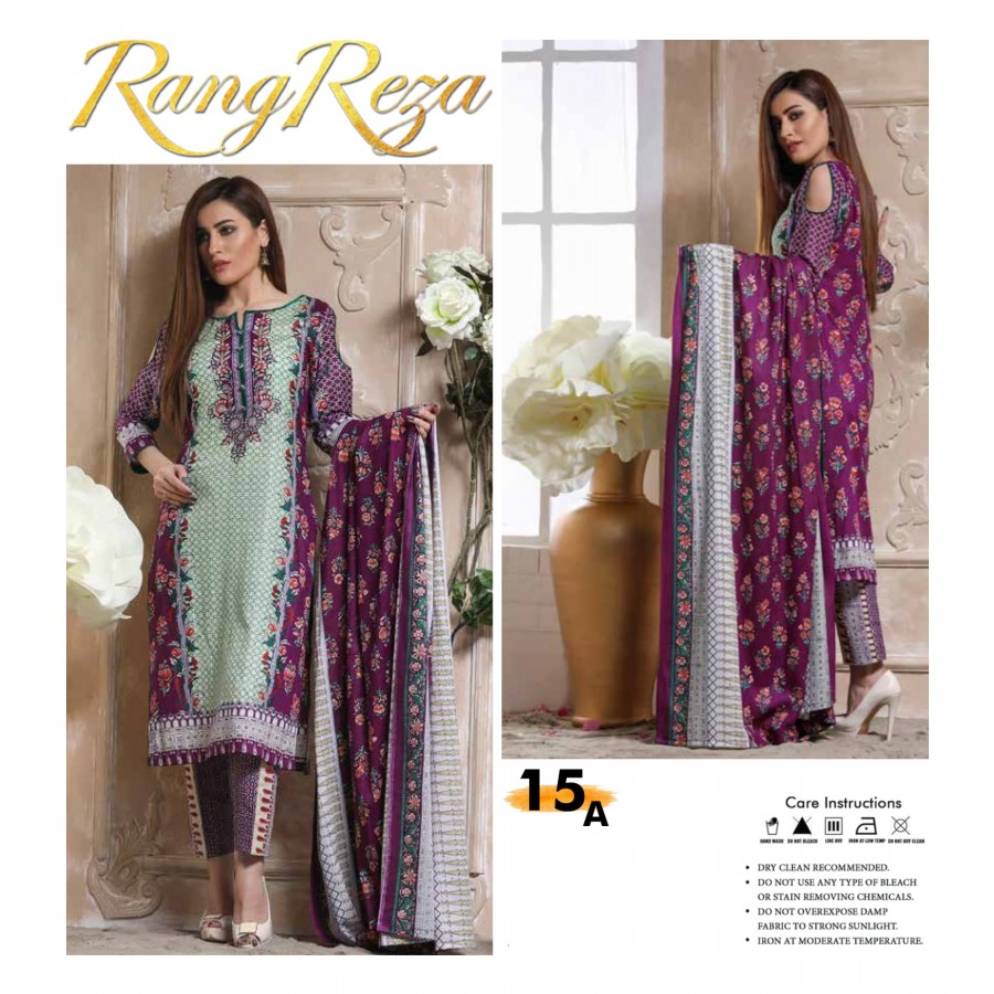 Rangreza Classic Lawn Printed Suit 2018 ( 15 A )