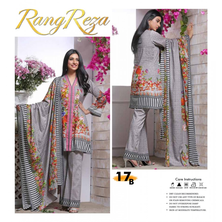 Rangreza Classic Lawn Printed Suit 2018 ( 17 B )