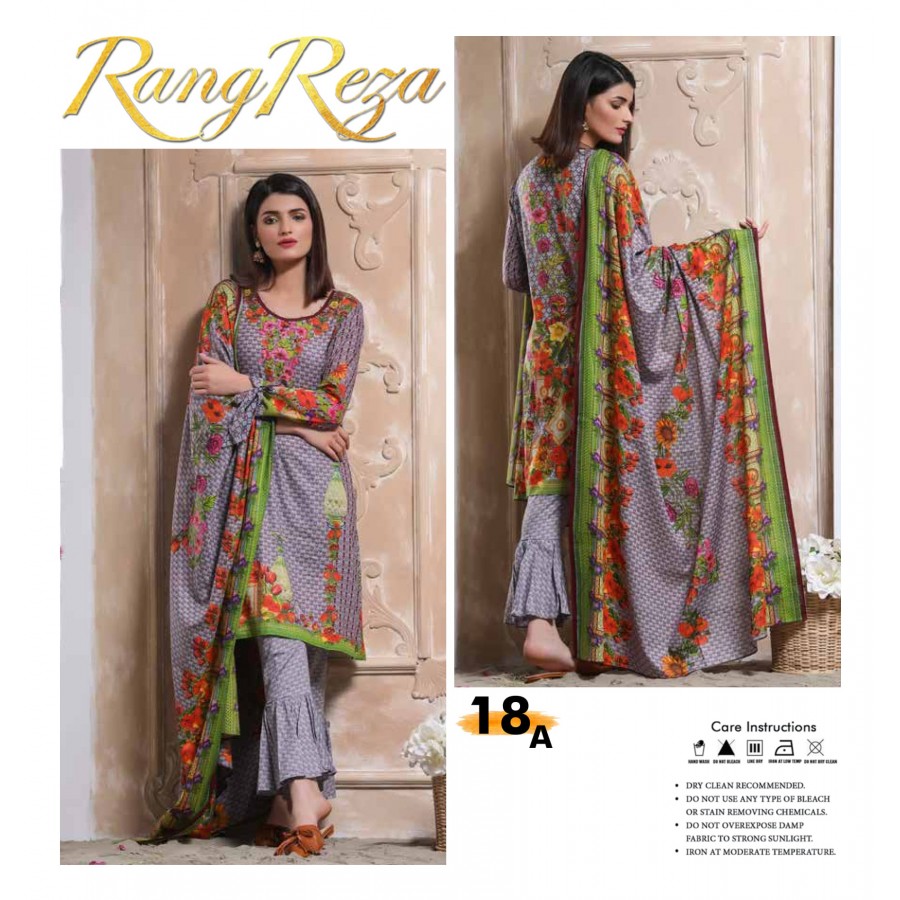 Rangreza Classic Lawn Printed Suit 2018 ( 18 A )