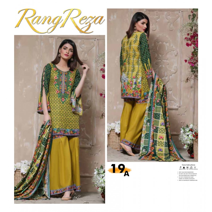 Rangreza Classic Lawn Printed Suit 2018 ( 19 A)