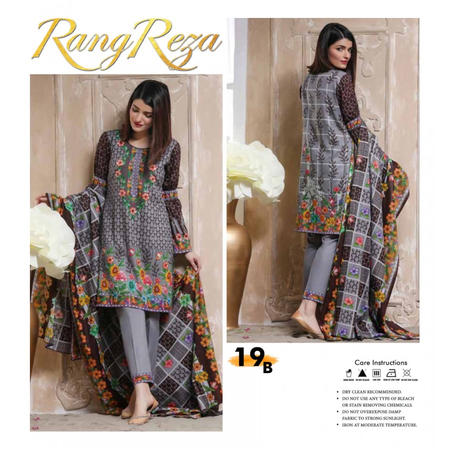 Rangreza Classic Lawn Printed Suit 2018 ( 19 B )