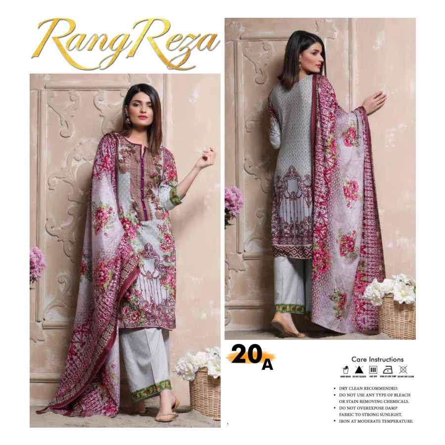 Rangreza Classic Lawn Printed Suit 2018 ( 20 A )