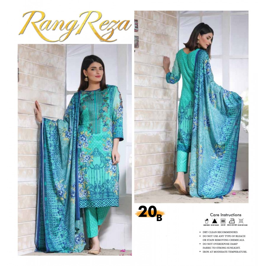 Rangreza Classic Lawn Printed Suit 2018 ( 20 B )