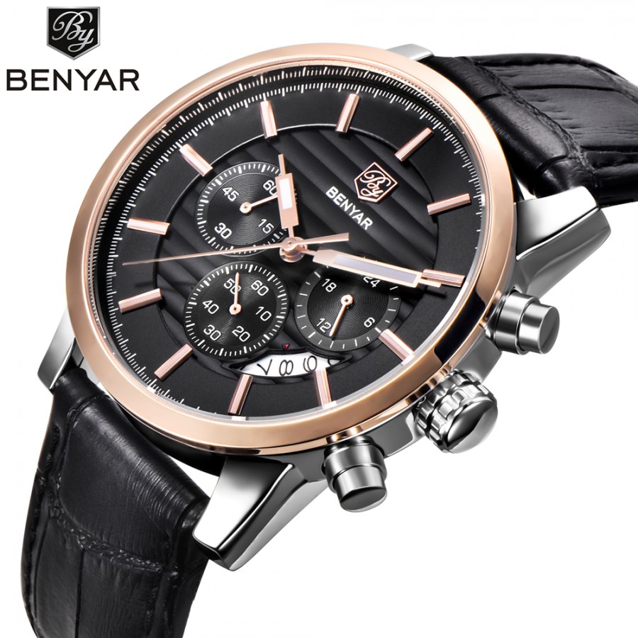 Reloj Hombre 2017 BENYAR Fashion Chronograph Sport Mens Watches Top Brand Luxury Military Quartz Watch Clock Relogio Masculino