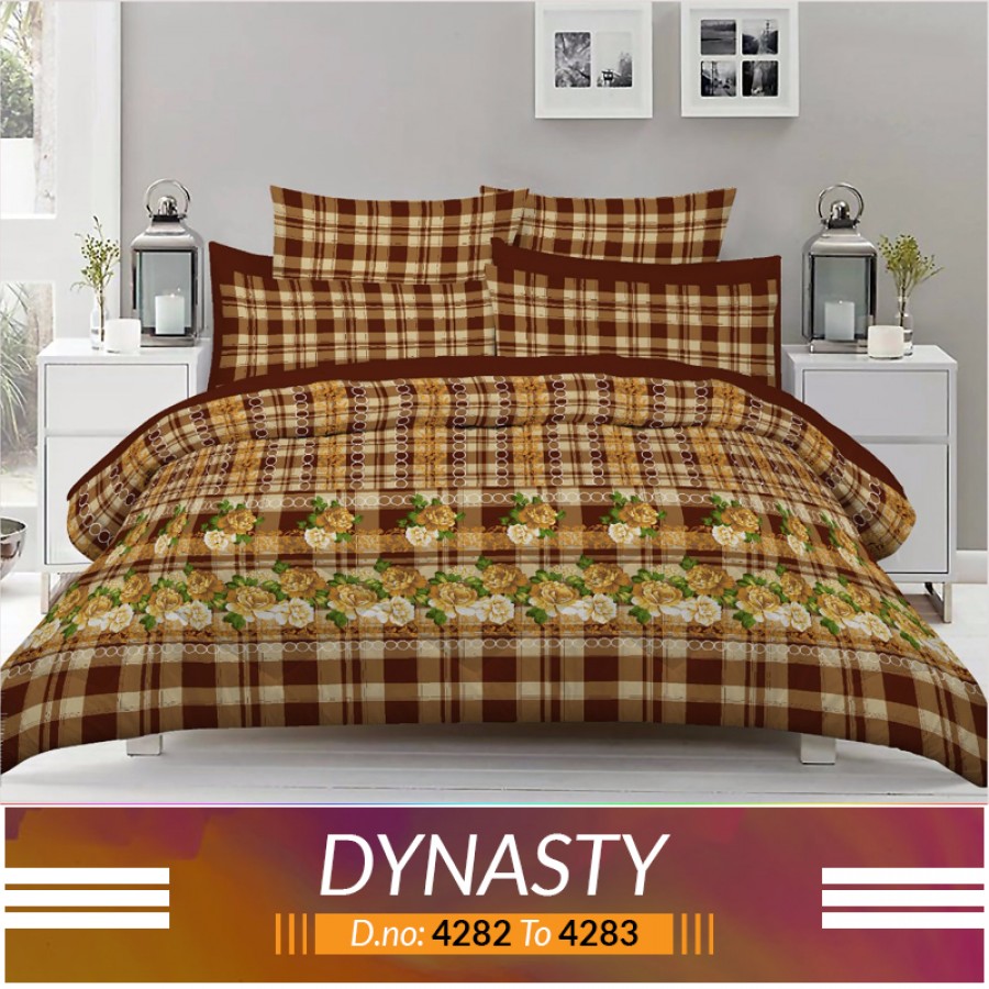 3 piece King Size Bed sheet  ( D.no:4282 to 4283 )