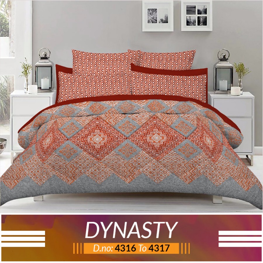3 piece King Size Bed sheet  ( D.no:4316 to 4317 )