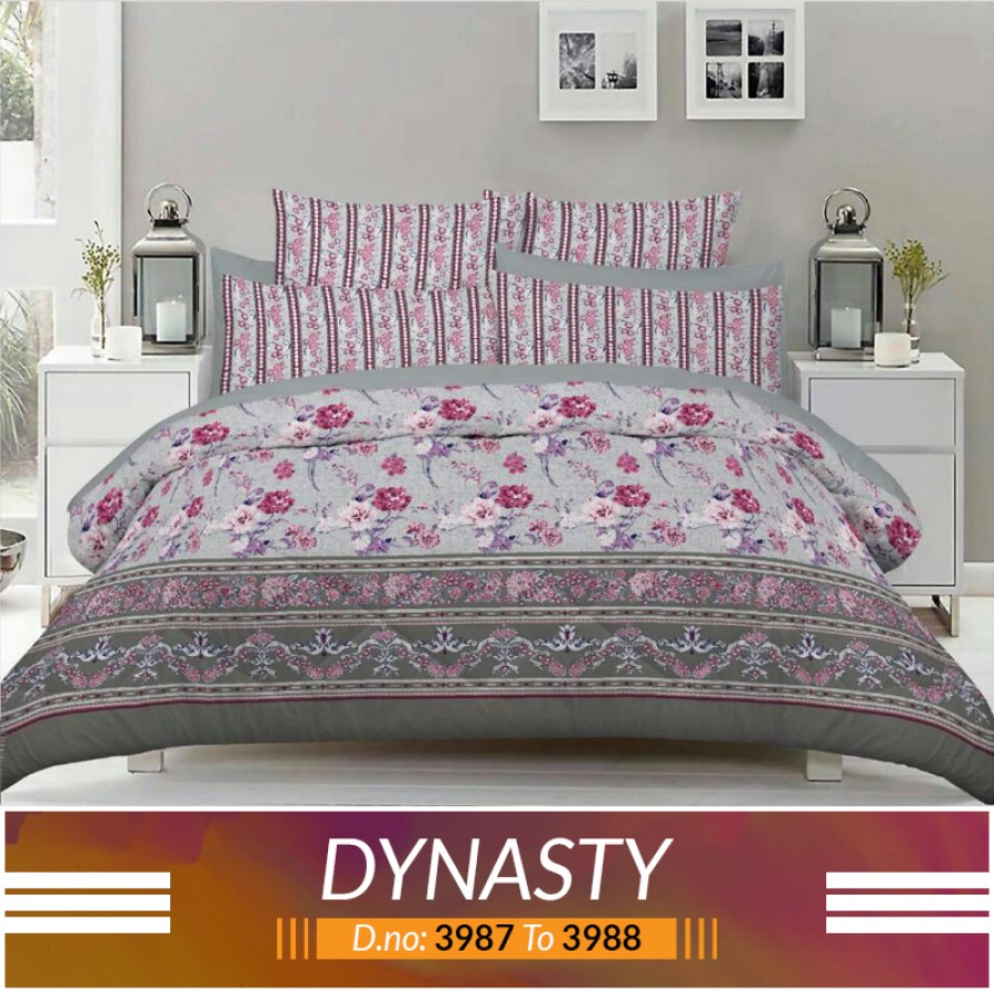 3 piece King Size Bed sheet  ( D.no:3987 to 3988 )