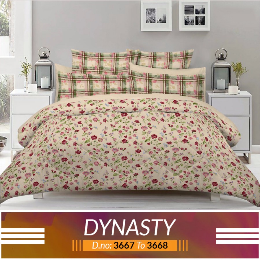 3 piece King Size Bed sheet  ( D.no:3667 to 3668 )