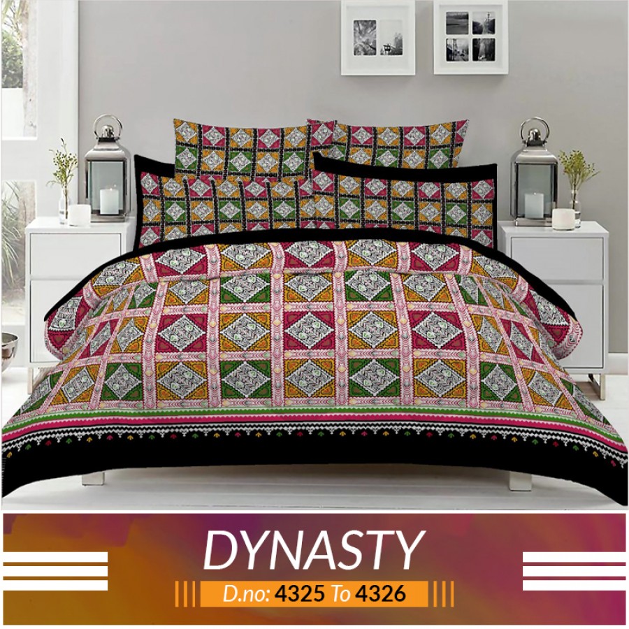 3 piece King Size Bed sheet  ( D.no:4325 to 4326 )