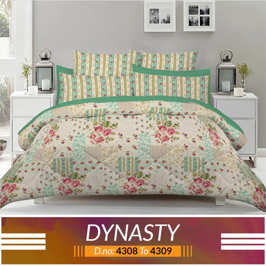 3 piece King Size Bed sheet  ( D.no:4308 to 4309 )