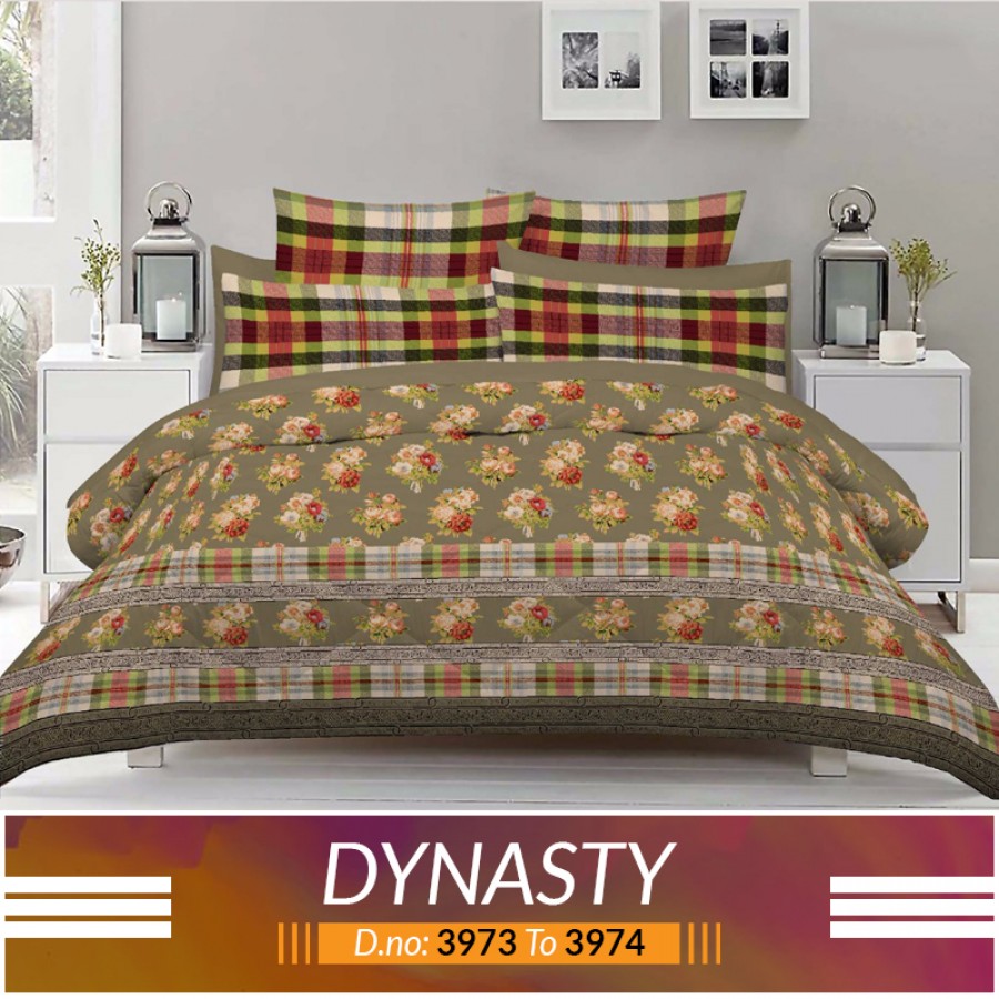 3 piece King Size Bed sheet  ( D.no:3973 to 3974 )