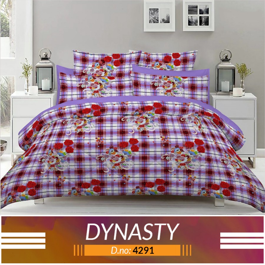 3 piece King Size Bed sheet  ( D.no:4291)