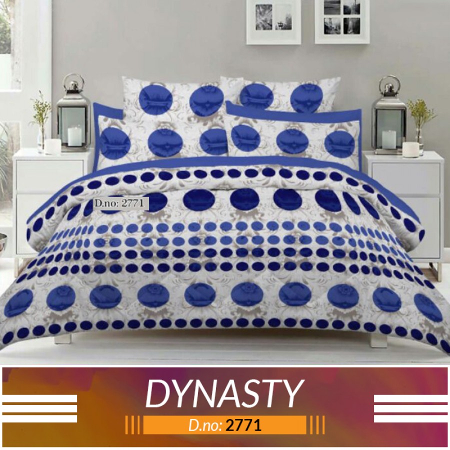 3 piece King Size Bed sheet  ( D.no:2771)