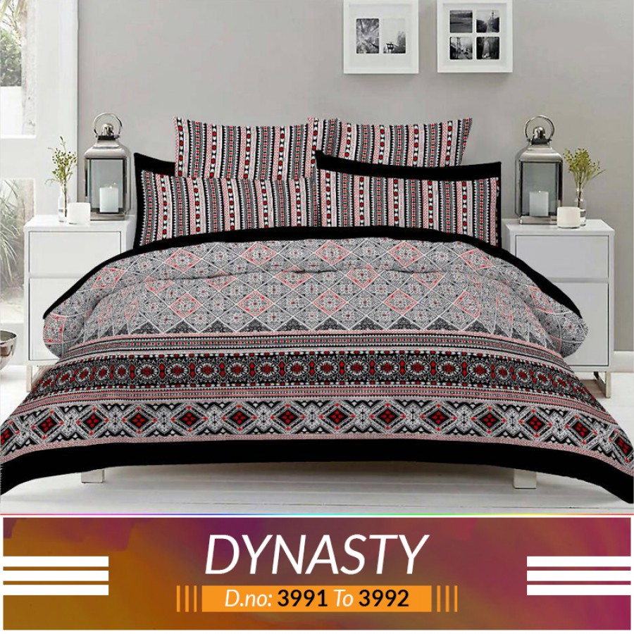 3 piece King Size Bed sheet  ( D.no:3991 to 3992)