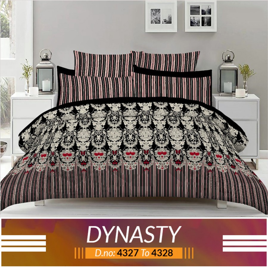 3 piece King Size Bed sheet  ( D.no:4327 to 4328)