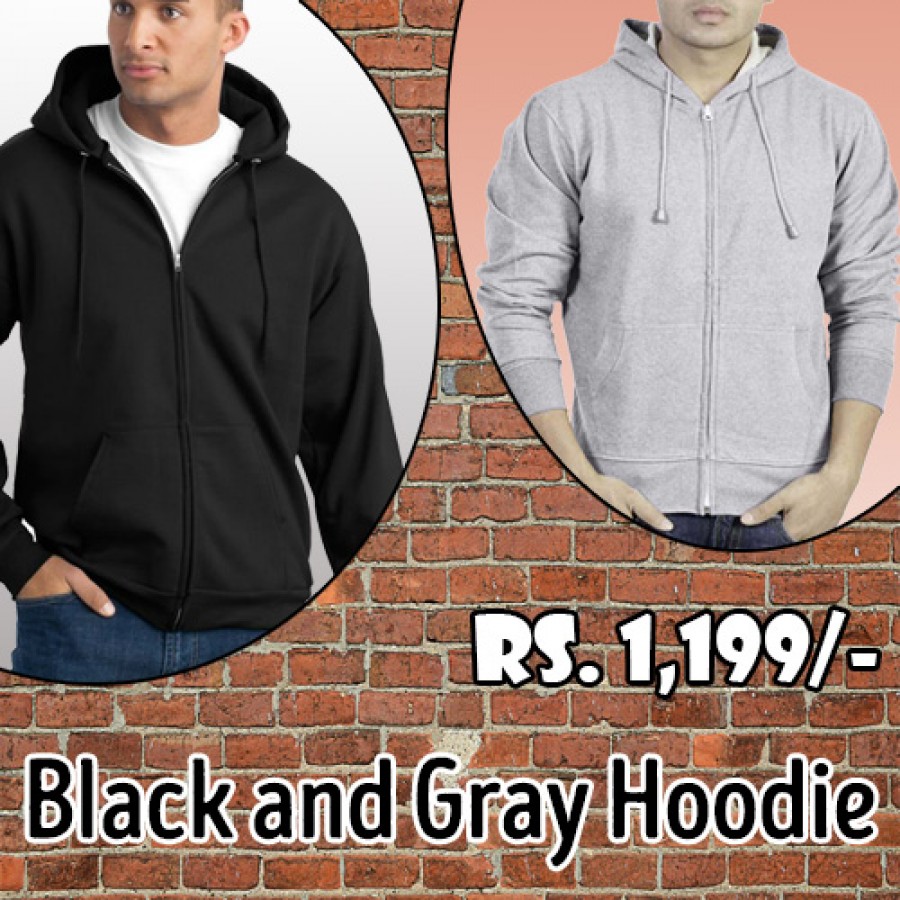 Pack of 2 Hoodies (Black and Gray)